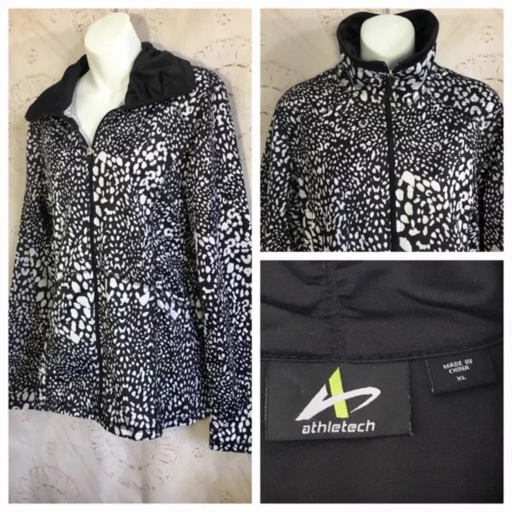 ✨ Athletech Zip Jacket Animal Print Long Slvd XL